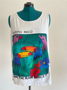 Vintage Puerto Rico “Save the Rainforest”tank top